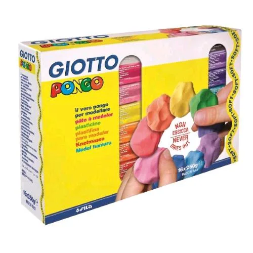 Giotto Panetti Plastilina da 250g Colori Assortiti Conf 16 Pz.