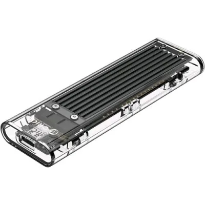Orico TCM2-C3 Box Esterno per SSD Enclosure M.2 NVMe USB-C 10GBIT/S Trasparente-Nero