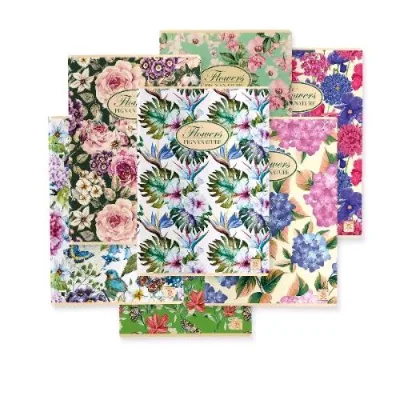 Pigna Flowers Quaderno Collato 80g 210X297 mm A4 Righe Oc Colori Assortiti Conf 10 Pz.