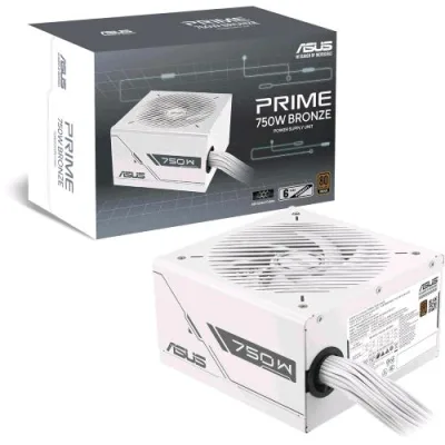 ASUS Prime 750W Bronze Alimentatore 750 W 80 Plus Bronze Modulare Ventola con Doppio Cuscinetto a Sfera ATX 3.0 Bianco