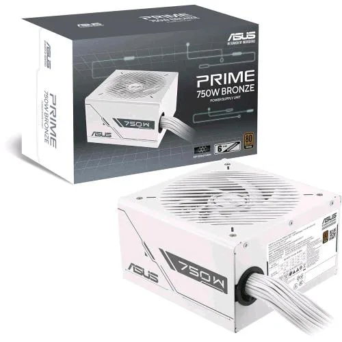 ASUS Prime 750W Bronze Alimentatore 750 W 80 Plus Bronze Modulare Ventola con Doppio Cuscinetto a Sfera ATX 3.0 Bianco