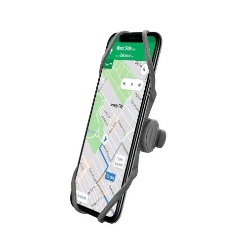 Celly Swipebikestem Supporto Unicersale Smartphone per Manubrio in Silicone con Gancio Grigio