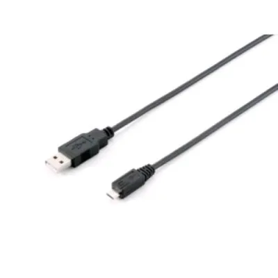 Equip 128523 Cavo USB 2.0 da USB-A a Micro-USB Maschio/Maschio 1.8 m Nero