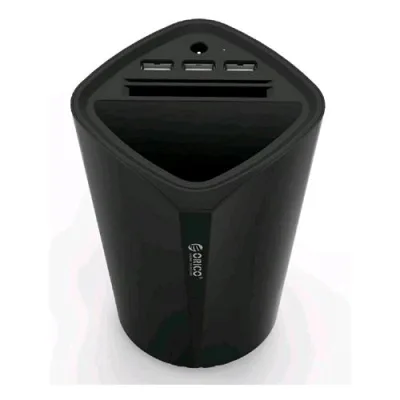 Orico Uch-C3-BK Caricabatteria da Auto a Tazza 3XUSB 3.0 2.4A Nero