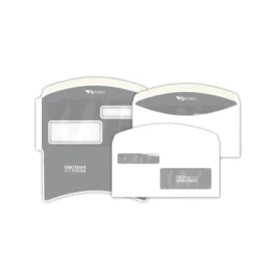 Pigna Flymatic Buste di Carta 2 Finestre 11.5X23 cm Bianco Conf 1000 Pz.