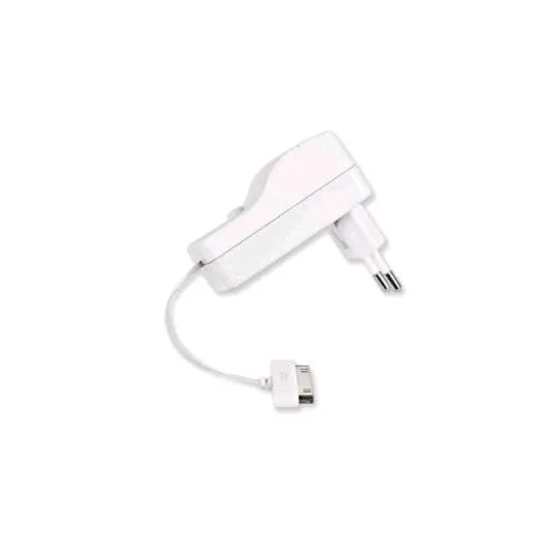 Retrak Apple 30 Pin Caricabatterie da Rete Retrattile 80 cm Bianco