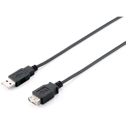 Equip 128852 Cavo Prolunga da USB-A 2.0 Maschio a USB Femmina 5 m Nero