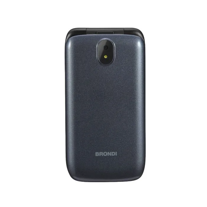 Brondi Strike 4G Dual SIM 2.8" Clamshell Flip Attivo 3 Tasti Chiamata Rapida 4G LTE Dark Grey