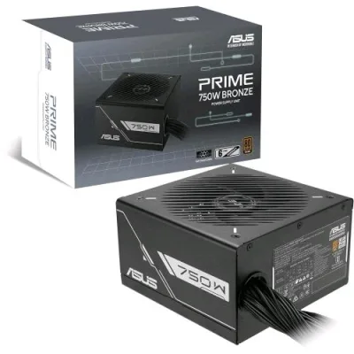 ASUS Prime Alimentatore 750W 80 Plus Bronze Modulare Pcle Gen 5.0 Ventola con Doppio Cuscinetto a Sfera ATX 3.0 Nero