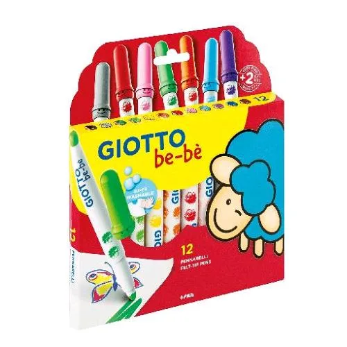 Giotto Pennarelli Bebe' Colori Assortiti Conf 12 Pz.