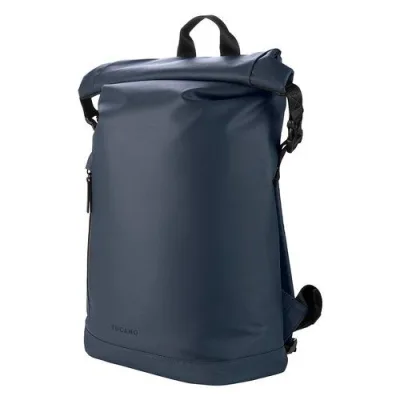Tucano Rollo Zaino per Notebook 15,6" e MacBook Pro 16" in Tessuto Riciclato Resinato Tasca Interna e Tasca Esterna Blu
