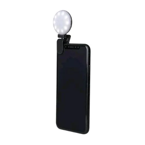 Celly Clicklight Selfie Flash Light LED Flash Aggiuntiva Universale per Smartphone e Tablet Black
