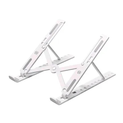 Celly SWMAGICSTAND2WH Supporto per Notebook fino a 15.6" Richiudibile in Plastica con 10 Liveli di Inclinazione White
