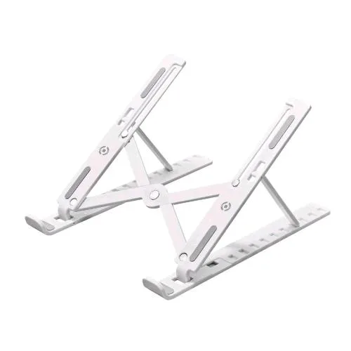 Celly SWMAGICSTAND2WH Supporto per Notebook fino a 15.6" Richiudibile in Plastica con 10 Liveli di Inclinazione White
