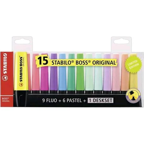 Stabilo Boss Evidenziatore Original Deskset 15 pz
