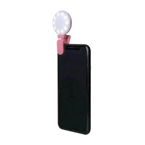 Celly Clicklight Selfie Flash Light LED Flash Aggiuntiva Universale per Smartphone e Tablet Pink