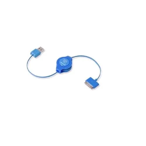 Retrak Apple 30 Pin Cavo Retrattile 1 x USB Tipo a / 1 x Apple 30 Pin 1 m Blu
