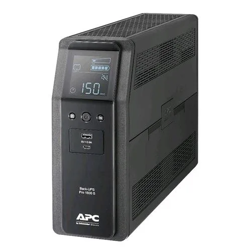 APC BY Schneider Electric Back UPS Pro BR1600SI Gruppo di Continuità UPS 1600VA 8 Iec LCD Interface Onda Sinusoidale Pura in Uscita Black