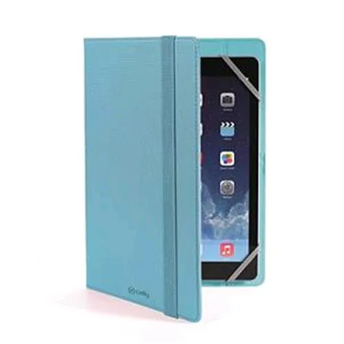 Celly Tablet 9"-10" Custodia Universale a Libro in Ecopelle Colore Azzurro