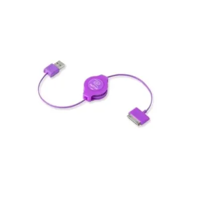 Retrak Apple 30 Pin Cavo Retrattile 1 x USB Tipo a / 1 x Apple 30 Pin 1 m Lilla