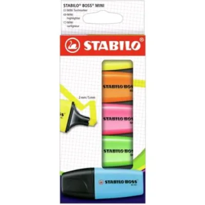 Stabilo Boss Mini Evidenziatore Astuccio Colori Assortiti Conf 5 Pz.