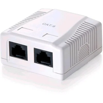 Equip 235212 Scatola di Connessione Rete 2 x RJ-45 Cat 6 Bianco