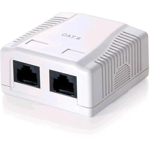 Equip 235212 Scatola di Connessione Rete 2 x RJ-45 Cat 6 Bianco