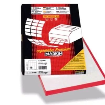 Markin Conf 4000 Etichette Adesive 48X29,7 mm Bianco