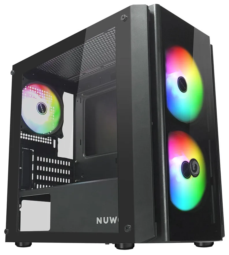 CASE MINI TOWER NO PSU BLITZ R28 3USB 0,5MM SPCC 3FAN ARGB MESH BK