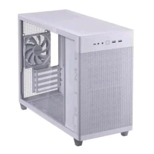 ASUS Prime AP201 Mini Tower Vetro Temperato Laterale Mini/Micro ATX No Alimentatore White Edition