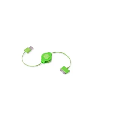 Retrak Apple 30 Pin Cavo Retrattile 1 x USB Tipo a / 1 x Apple 30 Pin 1 m Verde
