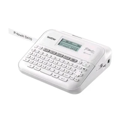 Brother P-Touch D410 Etichettatrice per Casa e Ufficio fino a 18mm Velocita di Stampa fino a 20 mm/Sec Bianco