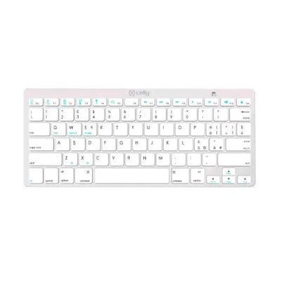 Celly Tastiera Mini Wireless Silver Bianco