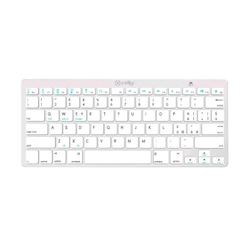 Celly Tastiera Mini Wireless Silver Bianco