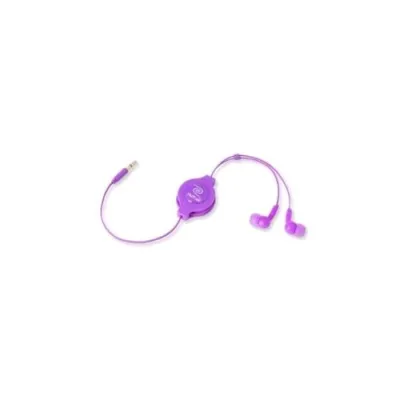 Retrak Auricolare Stereo Retrattile per MP3 Jack 3.5 mm Lilla