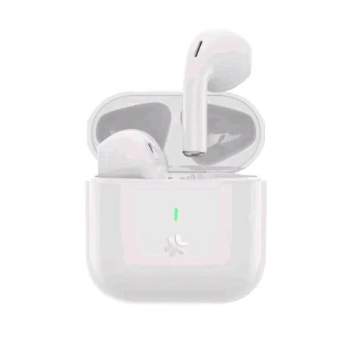 Celly Compact Auricolari True Wireless Compatti Controllo Touch Microfoni in Entrambi gli Auricolari Chiamate e Volume/Musica Ricarica USB-C Bianco