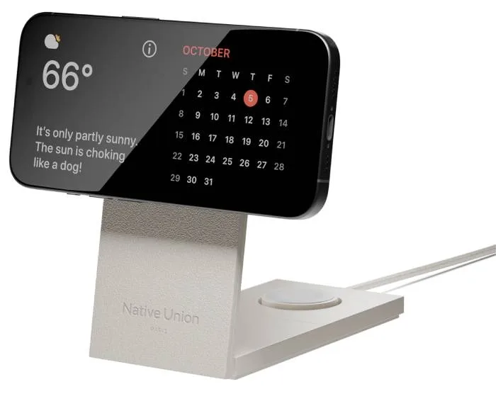 BASE WIRELESS 15W IPHONE/AIRPOD SAN APPLE WATCH RISE 3-IN 1 QI2 SANDSTO