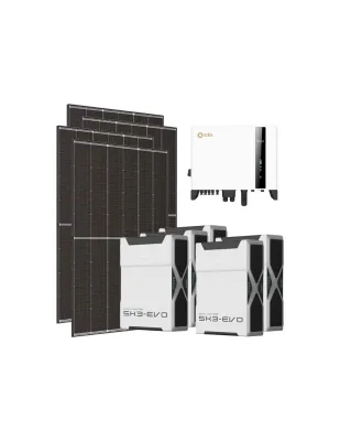 Kit fotovoltaico trifase 10010W inverter 10kW Solis litio 26.1kWh Weco EVO 5k3
