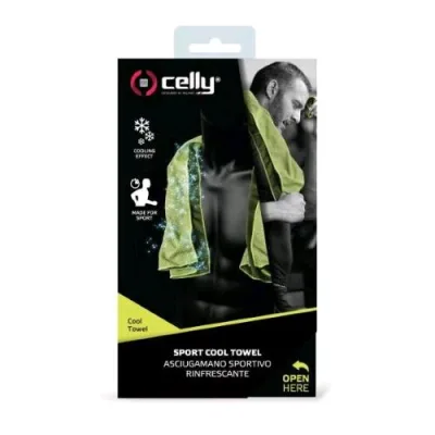 Celly Cool Towel Assciugamano Sportiva Rinfrescante Lime Green