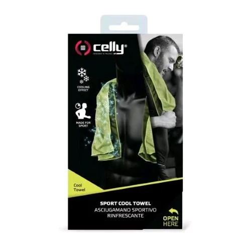 Celly Cool Towel Assciugamano Sportiva Rinfrescante Lime Green