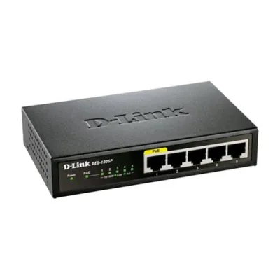 D-Link Switch 5 Porte 10/100 POE+ Desktop
