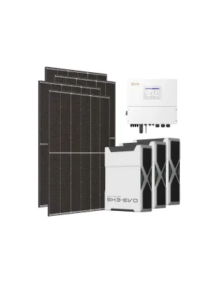 Kit fotovoltaico trifase 12740W inverter 12kW Solis litio 15.66kWh Weco EVO 5k3