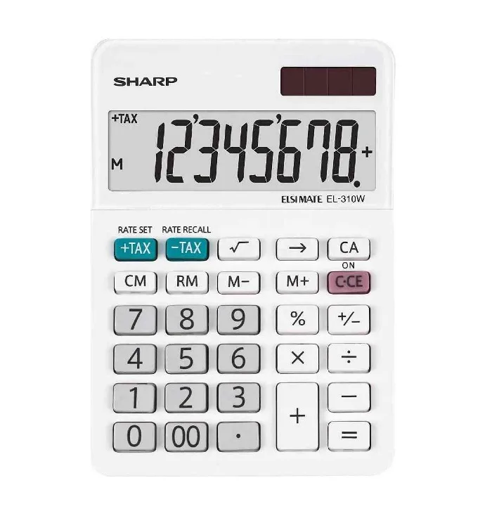 Sharp EL310W Calcolatrice da Tavolo 8 Cifre Bianco