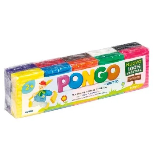 Giotto Pongo Pasta da Modellare 500g Colori Assortiti Conf 10 Pz.