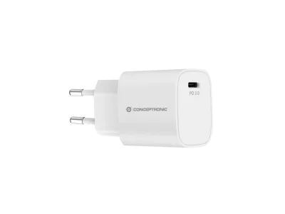 Conceptronic ALTHEA14W Caricabatterie da Rete PD 20 W 1 Porta USB-C Bianco