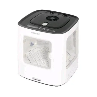 Daewoo Automatic Dryer Box 64 l per Asciugare Animali di Piccola e Media Taglia Sistema di Controllo della Temperatura Bianco