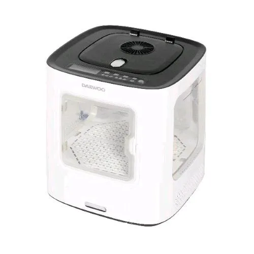 Daewoo Automatic Dryer Box 64 l per Asciugare Animali di Piccola e Media Taglia Sistema di Controllo della Temperatura Bianco
