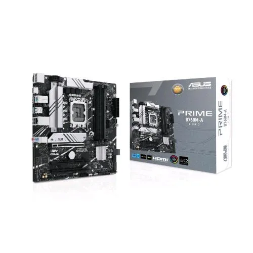 ASUS Prime B760M-A-CSM Scheda Madre Intel B760 Lga 1700 Wi-Fi Micro ATX DDR5-Sdram 4XUSB-A 2.0 2XUSB-A 3.2 1XLAN RJ-45 1XPS/2 2XHDMI 1XDISPLAYPORT