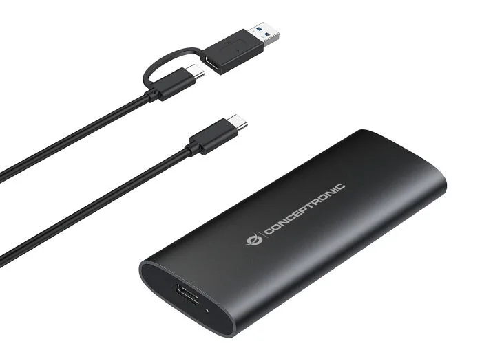 Conceptronic DANTE04B Box Esterno per SSD M.2 SATA/NVMe USB-C Nero