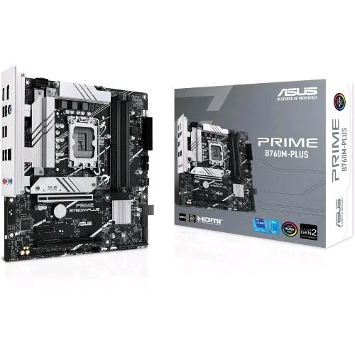 ASUS Prime B760M-Plus Intel B760 Lga 1700 Micro ATX - 4 xDDR5 2 x M.2 4 x SATA III